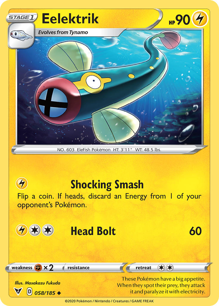 Eelektrik (058/185) [Sword & Shield: Vivid Voltage] | Good Games Adelaide SA