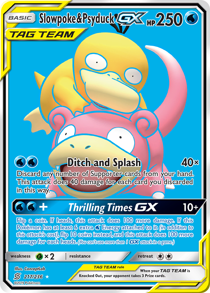 Slowpoke & Psyduck GX (217/236) [Sun & Moon: Unified Minds] | Good Games Adelaide SA