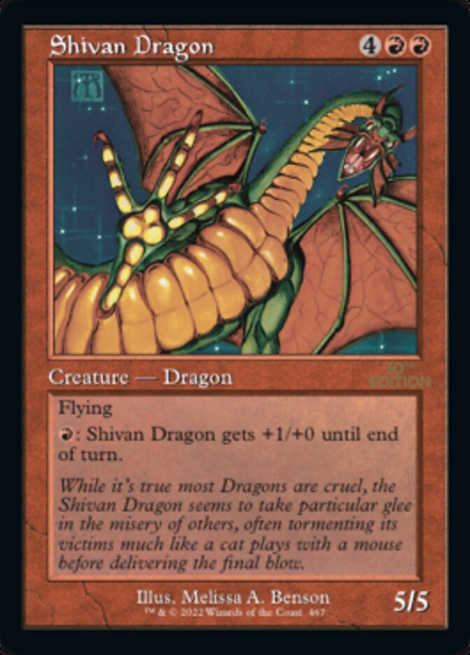 Shivan Dragon (Retro) [30th Anniversary Edition] | Good Games Adelaide SA