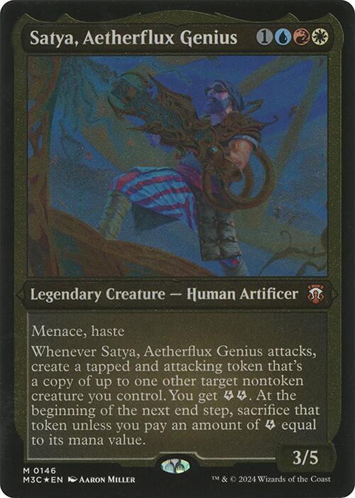 Satya Aetherflux Genius Display Commander Thick Stock 146 (Commander: Modern Horizons 3)  - Foil | Good Games Adelaide SA