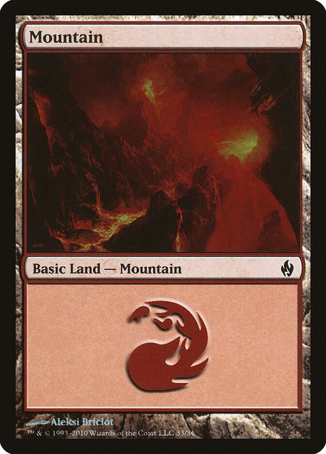Mountain 33 (Premium Deck Series: Fire and Lightning)  - Foil | Good Games Adelaide SA