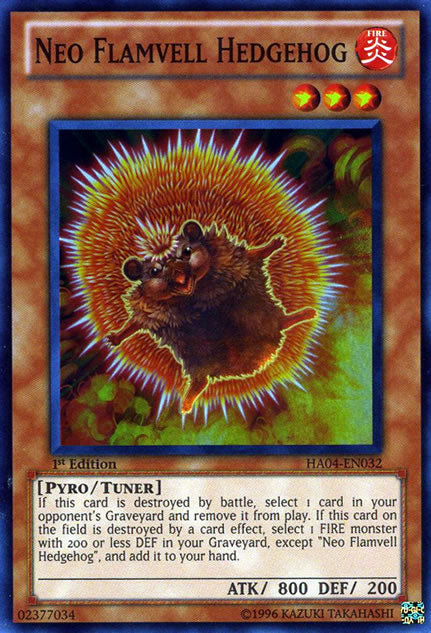 Neo Flamvell Hedgehog [HA04-EN032] Super Rare | Good Games Adelaide SA