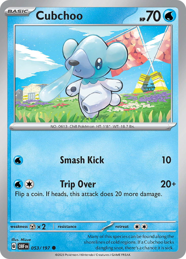 Cubchoo (053/197) [Scarlet & Violet: Obsidian Flames] | Good Games Adelaide SA