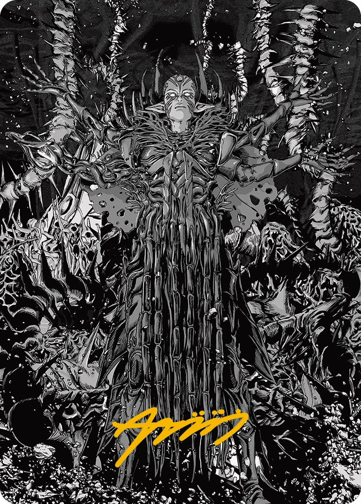 Nissa, Ascended Animist Art Card (Gold-Stamped Signature) [Phyrexia: All Will Be One Art Series] | Good Games Adelaide SA