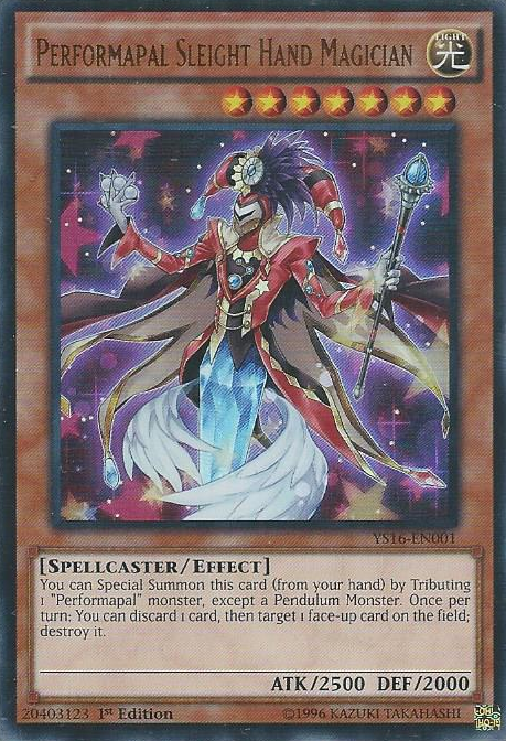 Performapal Sleight Hand Magician [YS16-EN001] Ultra Rare | Good Games Adelaide SA