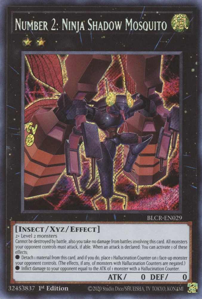 Number 2: Ninja Shadow Mosquito [BLCR-EN029] Secret Rare | Good Games Adelaide SA