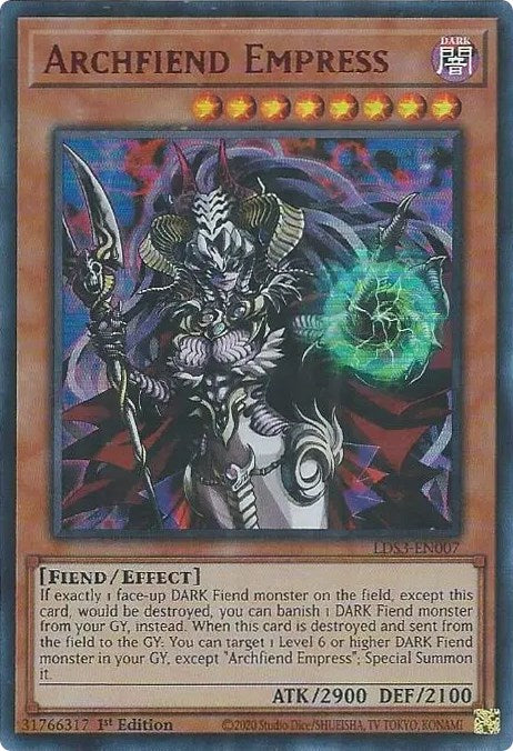 Archfiend Empress (Red) [LDS3-EN007] Ultra Rare | Good Games Adelaide SA
