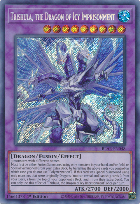 Trishula, the Dragon of Icy Imprisonment [BLAR-EN048] Secret Rare | Good Games Adelaide SA