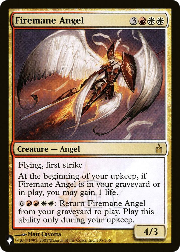 Firemane Angel 205/306 (The List Reprints)  | Good Games Adelaide SA