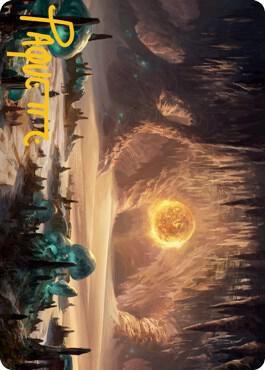 Plains 265 Art Card Gold Stamped Signature 63 (Art Series: Adventures in the Forgotten Realms)  | Good Games Adelaide SA