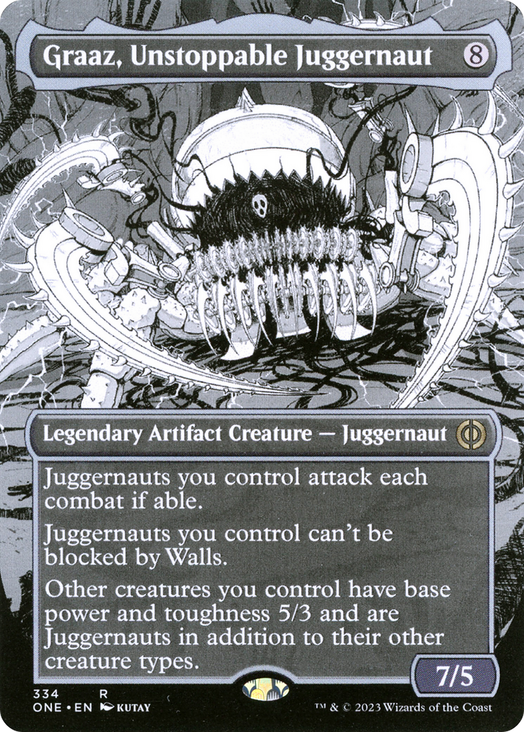 Graaz, Unstoppable Juggernaut (Borderless Manga) [Phyrexia: All Will Be One] | Good Games Adelaide SA