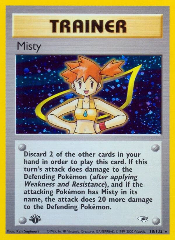 Misty  018/132 (Gym Heroes)  - 1st Edition Holofoil | Good Games Adelaide SA