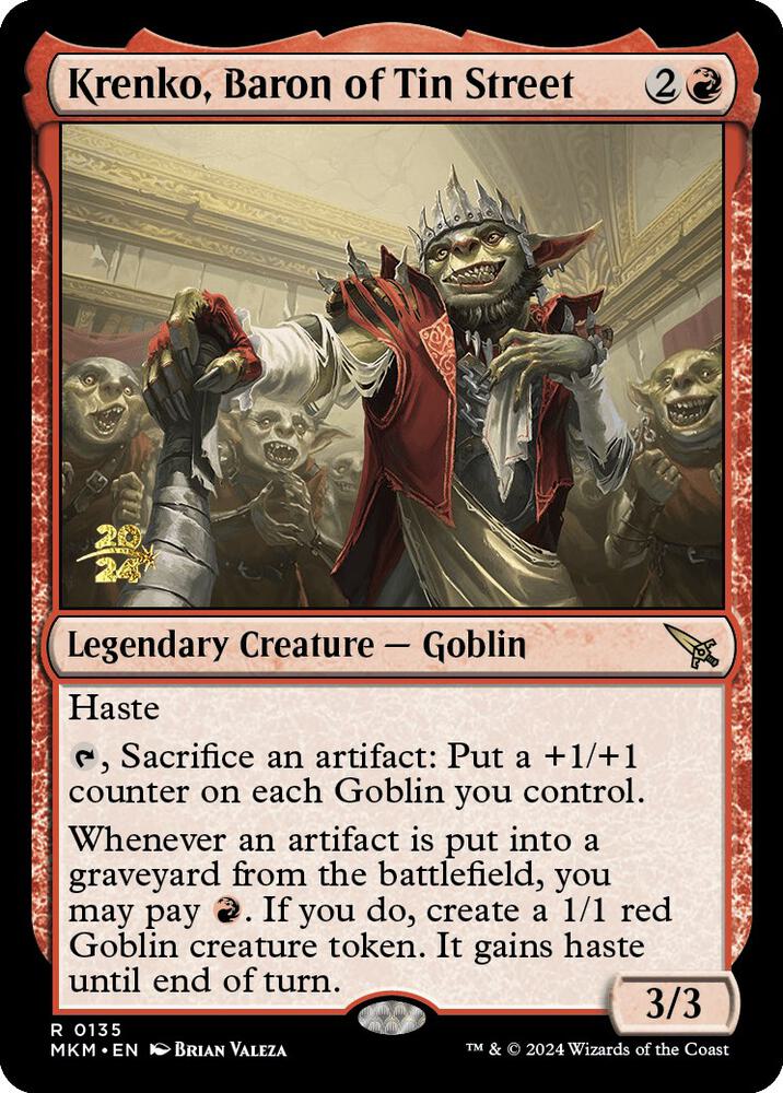 Krenko Baron of Tin Street 135 (Prerelease Cards)  - Foil | Good Games Adelaide SA