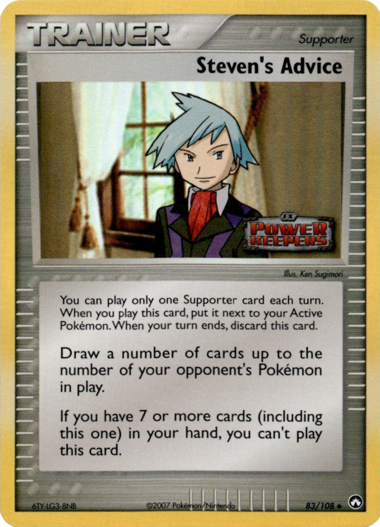 Steven's Advice (83/108) (Stamped) [EX: Power Keepers] | Good Games Adelaide SA