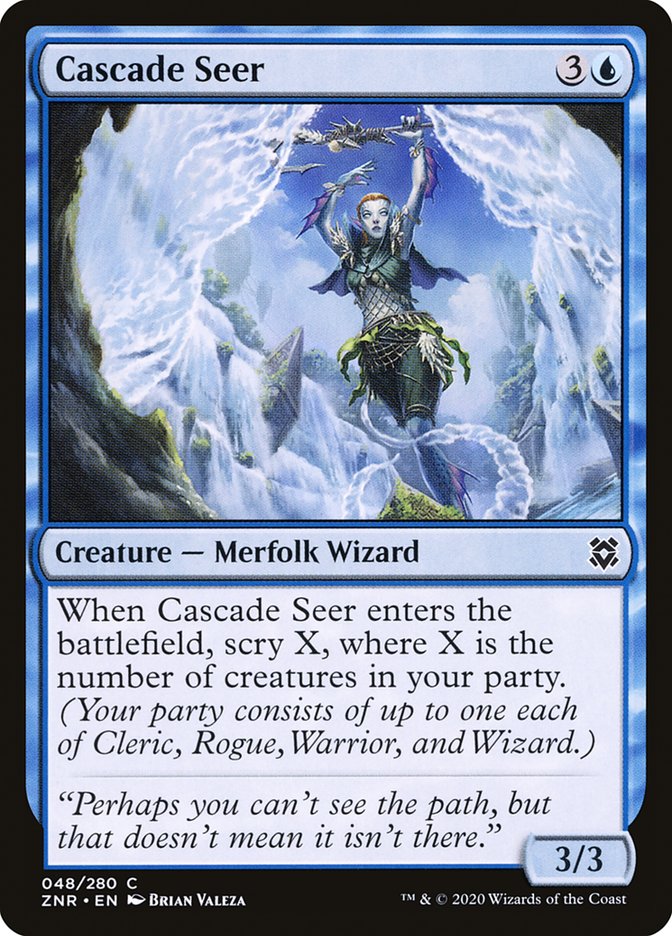 Cascade Seer 48/280 (Zendikar Rising)  - Foil | Good Games Adelaide SA