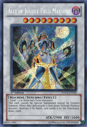 Ally of Justice Field Marshal [HA02-EN030] Secret Rare | Good Games Adelaide SA