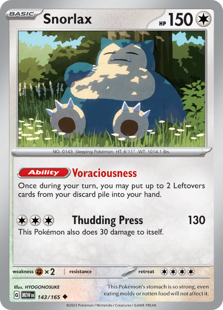 Snorlax (143/165) [Scarlet & Violet: 151] | Good Games Adelaide SA