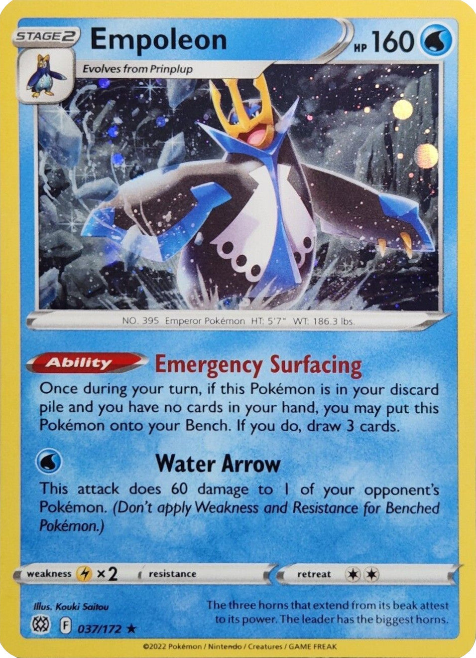 Empoleon (037/172) (Cosmos Holo) [Sword & Shield: Brilliant Stars] | Good Games Adelaide SA