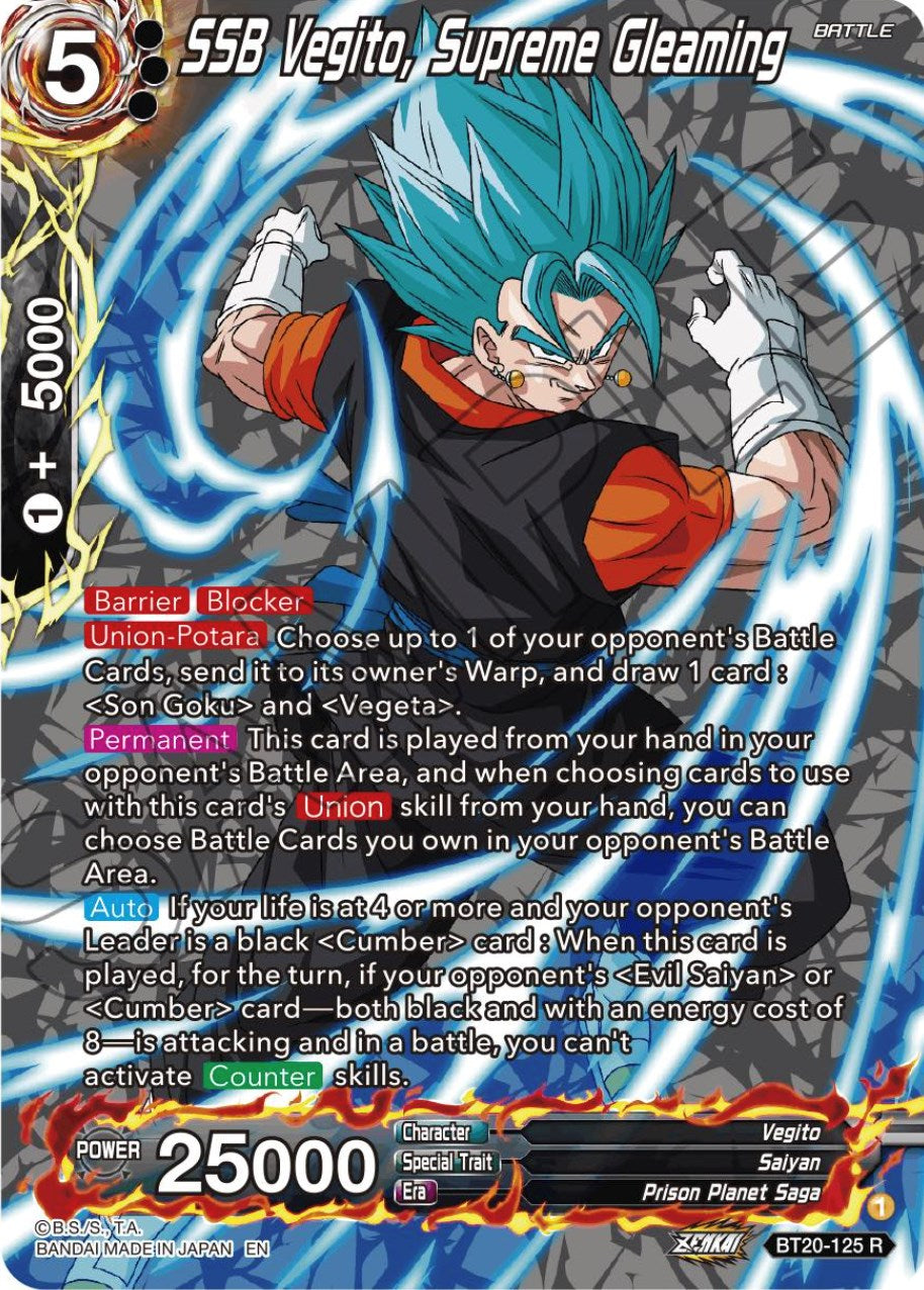 SSB Vegito, Supreme Gleaming (Silver Foil) (BT20-125) [Power Absorbed] | Good Games Adelaide SA