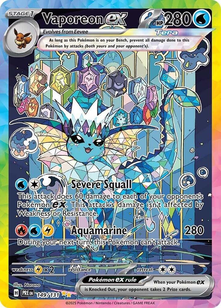 Vaporeon ex 149/131 (SV: Prismatic Evolutions)  - Holofoil | Good Games Adelaide SA