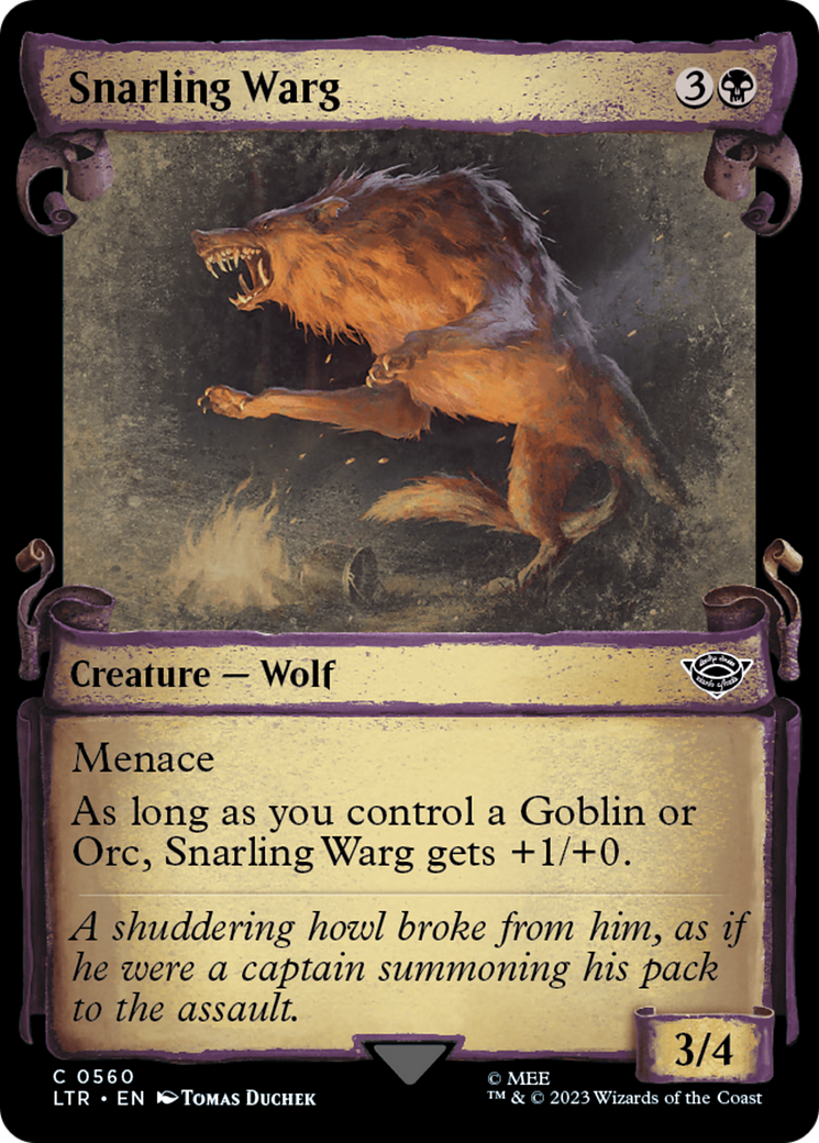 Snarling Warg [The Lord of the Rings: Tales of Middle-Earth Showcase Scrolls] | Good Games Adelaide SA
