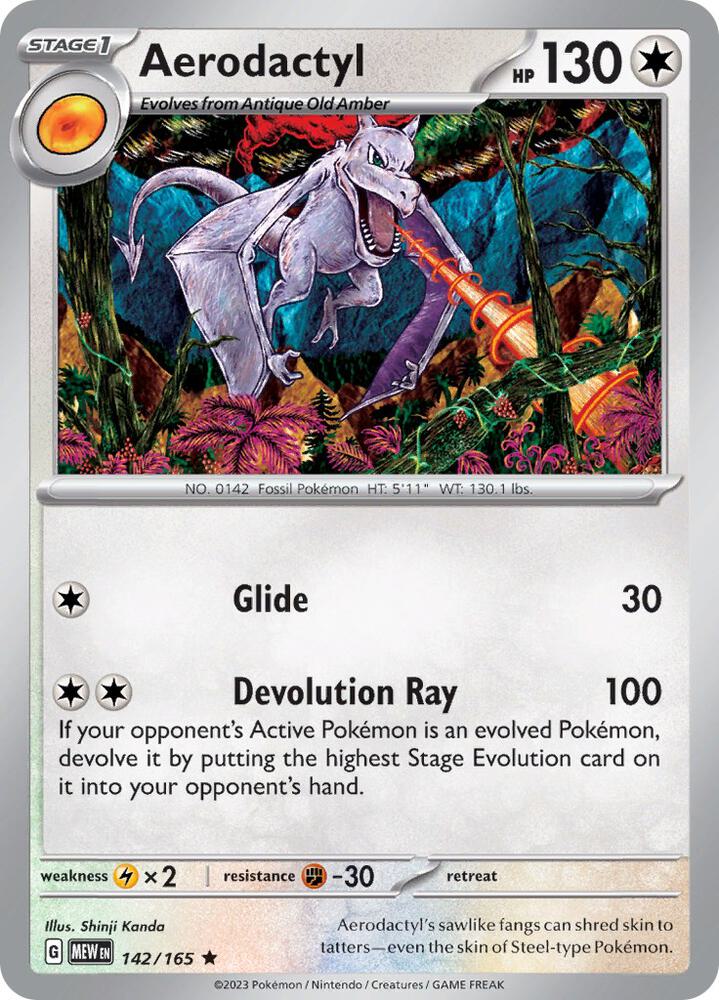 Aerodactyl 142/165 (SV: Scarlet & Violet 151)  - Holofoil | Good Games Adelaide SA