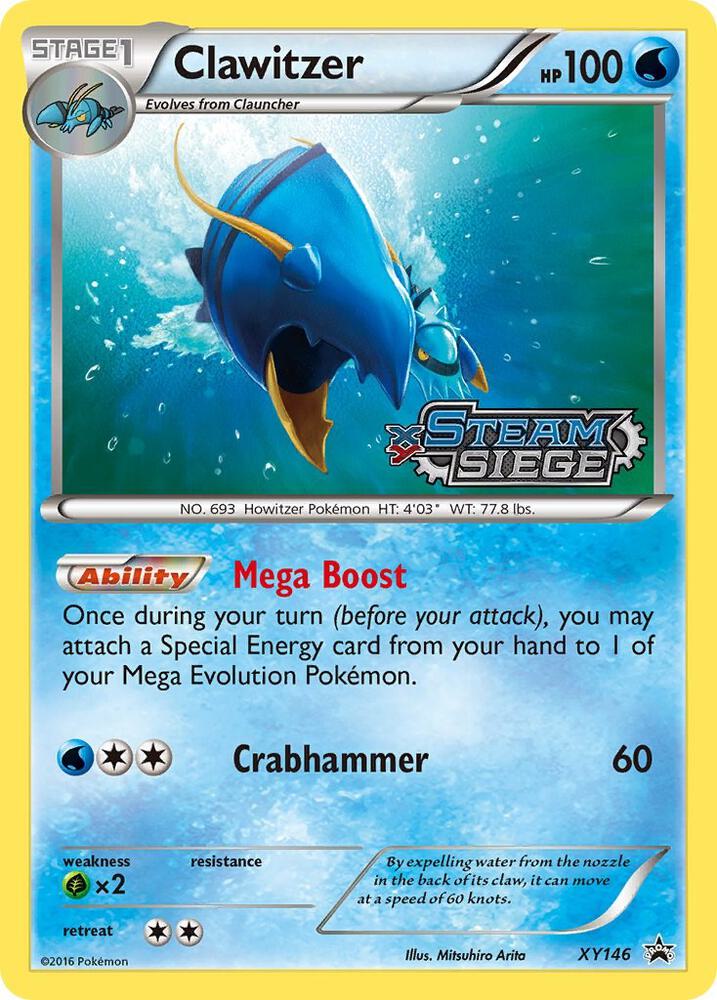 Clawitzer XY Steam Siege Prerelease XY146 (XY Promos)  - Holofoil | Good Games Adelaide SA