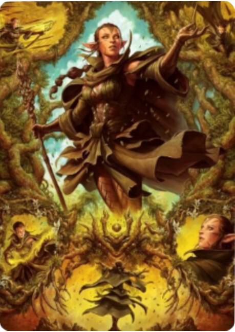 Nissa of Shadowed Boughs Art Card 6 81 6 (Art Series: Zendikar Rising)  | Good Games Adelaide SA