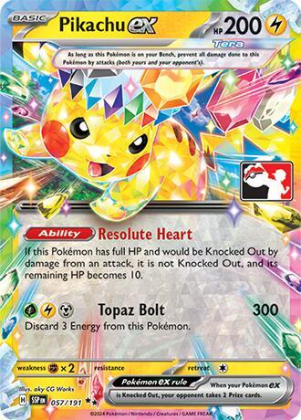 Pikachu ex Series 7 057/191 (Prize Pack Series Cards)  - Holofoil | Good Games Adelaide SA