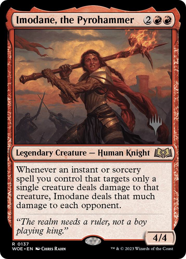 Imodane the Pyrohammer 137 (Promo Pack: Wilds of Eldraine)  | Good Games Adelaide SA