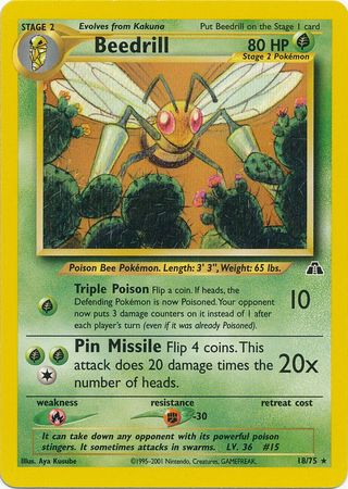 Beedrill (18/75) [Neo Discovery Unlimited] | Good Games Adelaide SA