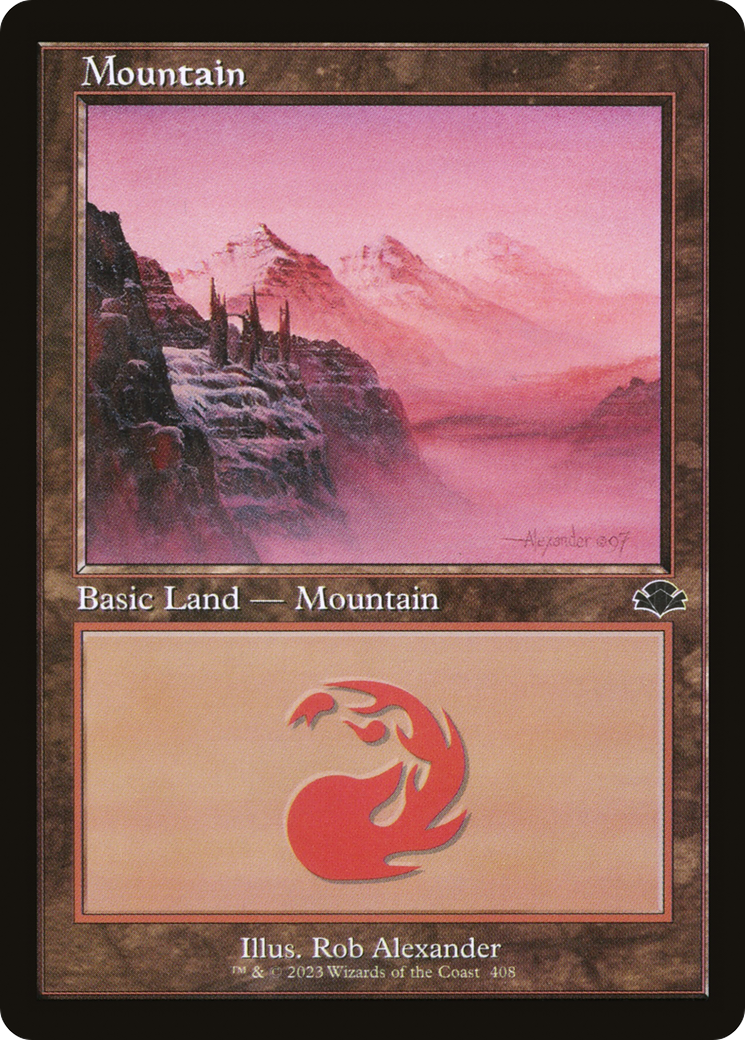 Mountain (408) (Retro) [Dominaria Remastered] | Good Games Adelaide SA