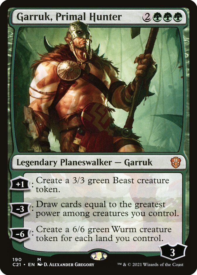 Garruk Primal Hunter 190 (Commander 2021)  | Good Games Adelaide SA