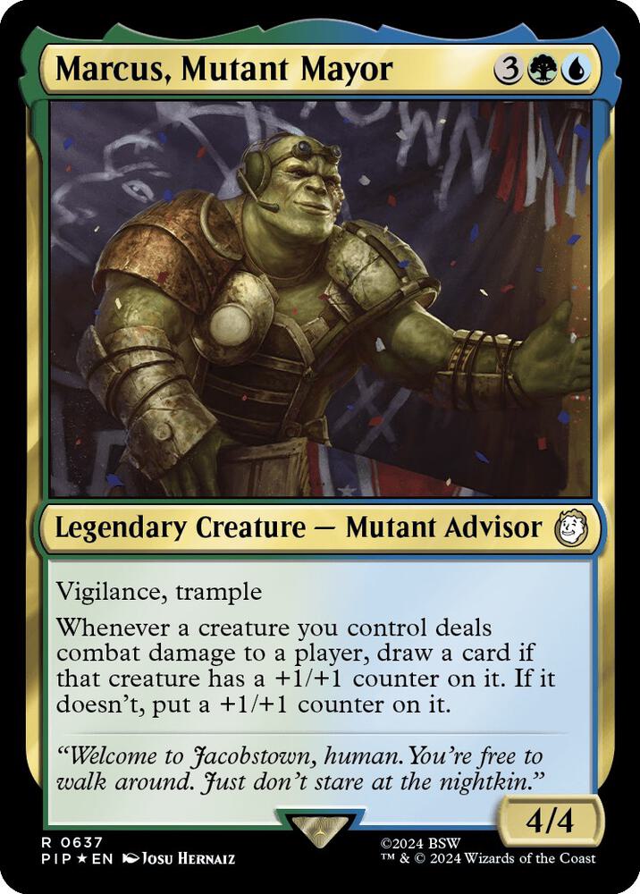 Marcus, Mutant Mayor 637 (Universes Beyond: Fallout)  - Foil | Good Games Adelaide SA