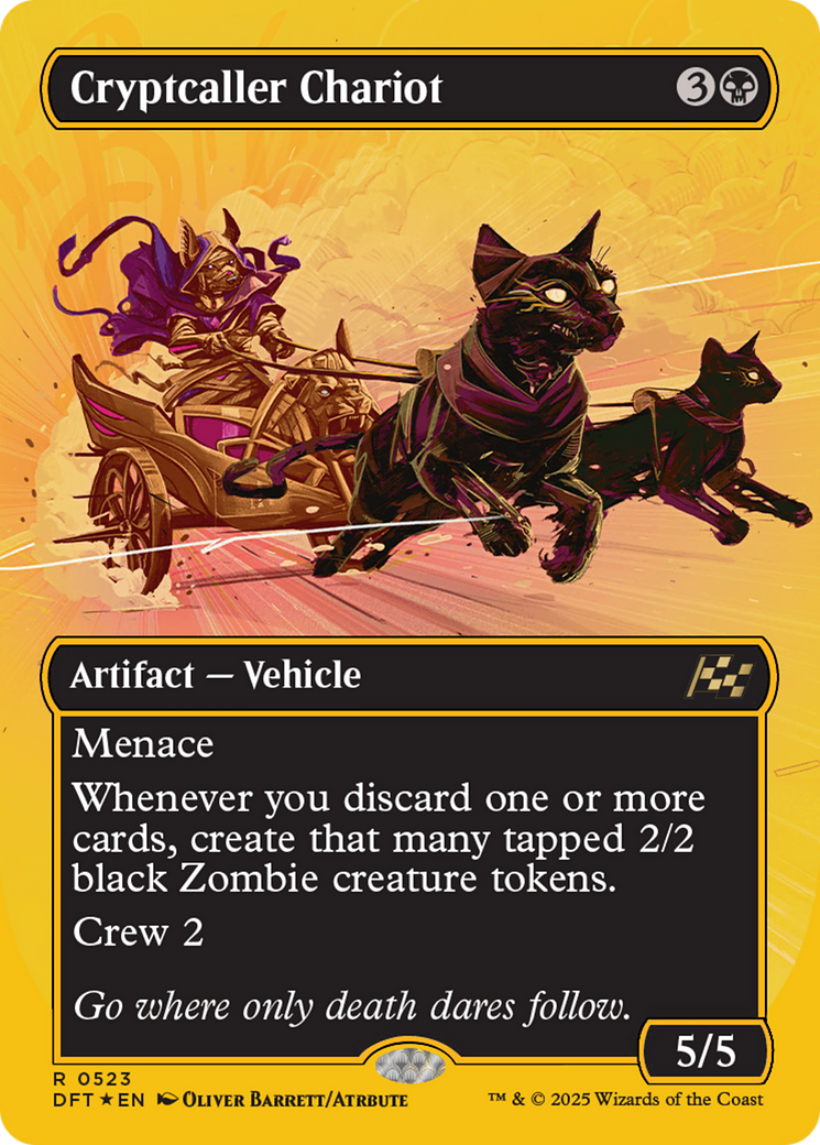 Cryptcaller Chariot (Borderless) (First-Place Foil) [Aetherdrift] | Good Games Adelaide SA