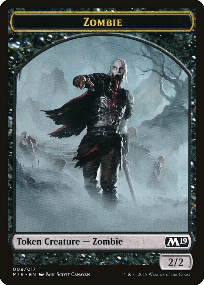 Knight // Zombie Double-sided Token (Game Night) [Core Set 2019 Tokens] | Good Games Adelaide SA