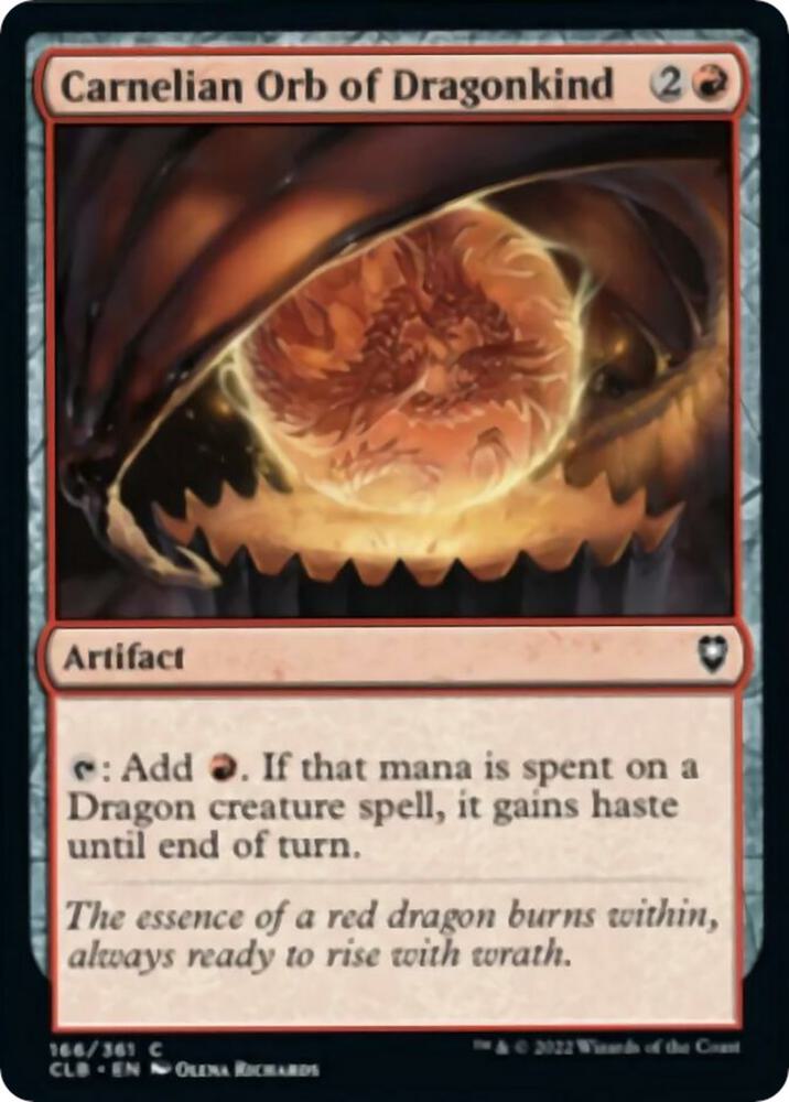 Carnelian Orb of Dragonkind 166 (Commander Legends: Battle for Baldur's Gate)  | Good Games Adelaide SA