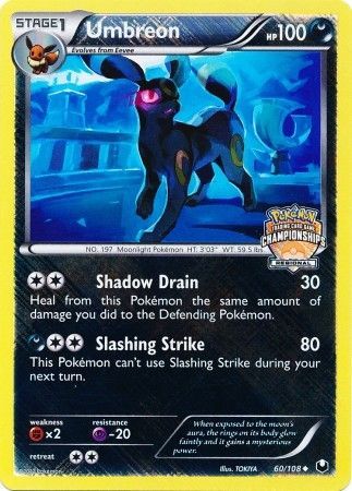 Umbreon (60/108) (Regional Championship Promo) [Black & White: Dark Explorers] | Good Games Adelaide SA