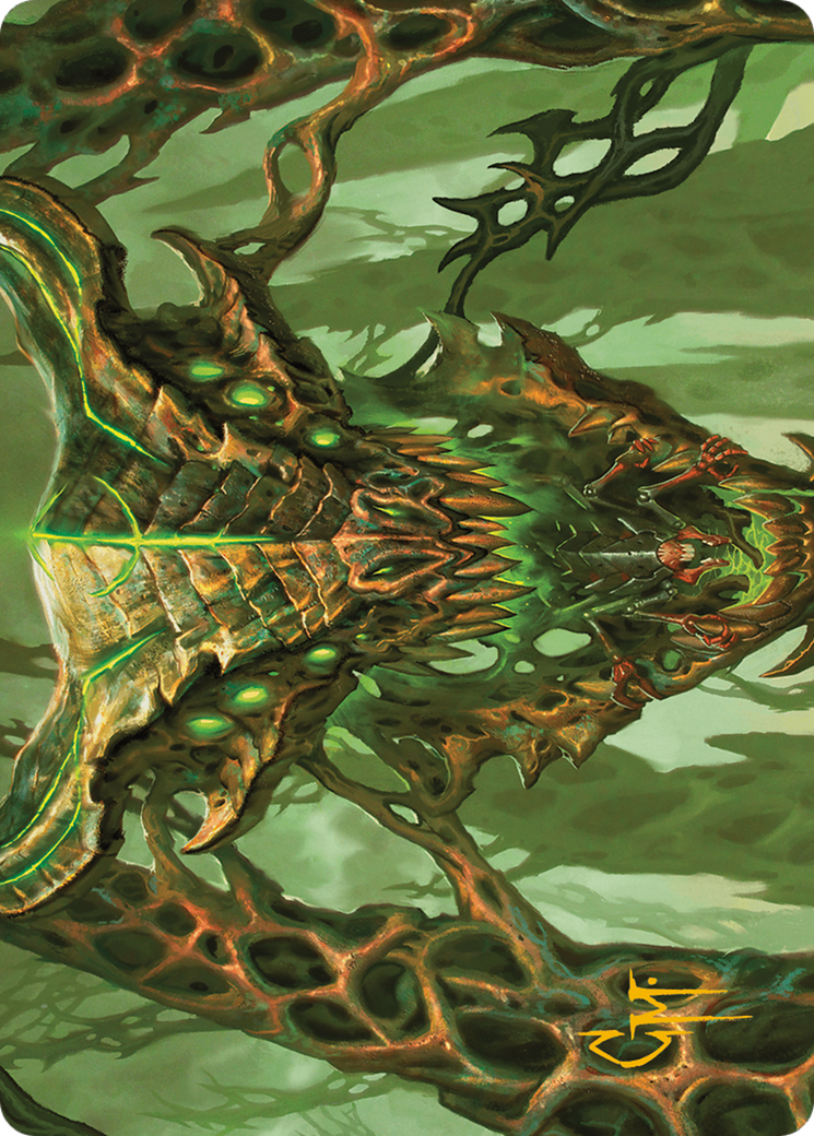Colossal Dreadmask Art Card (Gold-Stamped Signature) [Modern Horizons 3 Art Series] | Good Games Adelaide SA