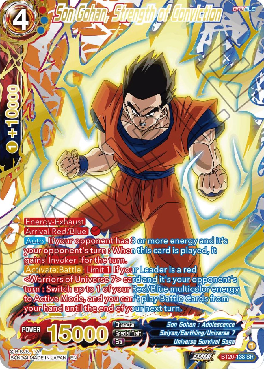 Son Gohan, Strength of Conviction (Gold-Stamped) (BT20-138) [Power Absorbed] | Good Games Adelaide SA