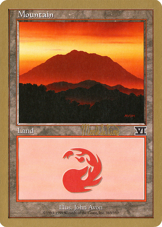 Mountain (mlp346a) (Mark Le Pine) [World Championship Decks 1999] | Good Games Adelaide SA