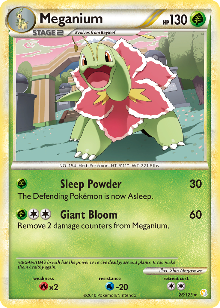 Meganium (26/123) [HeartGold & SoulSilver: Base Set] | Good Games Adelaide SA