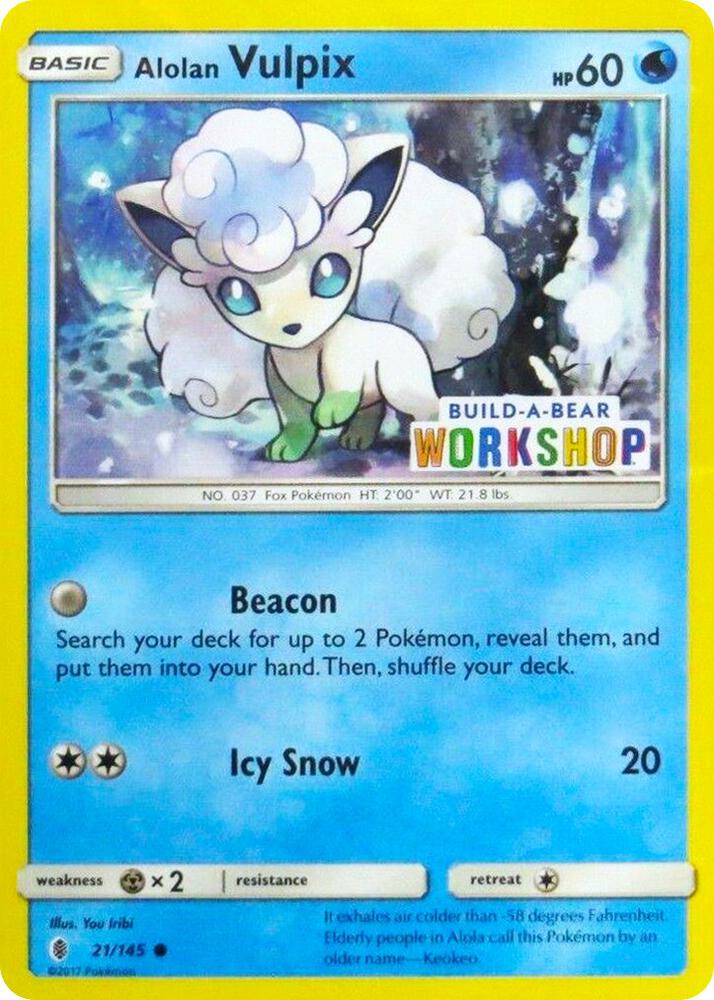 Alolan Vulpix Build A Bear Workshop Exclusive 021/145 (Miscellaneous Cards & Products)  | Good Games Adelaide SA