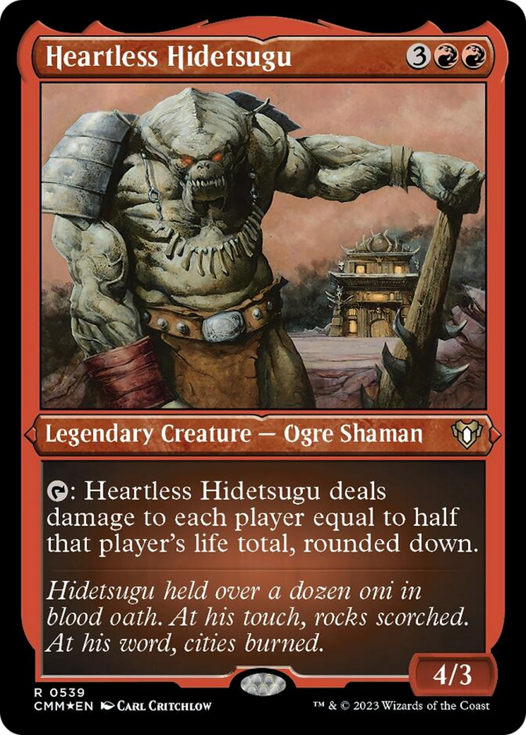 Heartless Hidetsugu (Foil Etched) [Commander Masters] | Good Games Adelaide SA