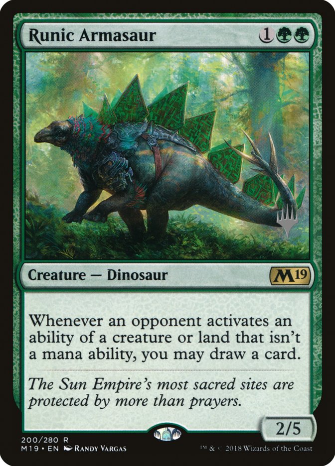 Runic Armasaur [Promo Pack: Ikoria] | Good Games Adelaide SA