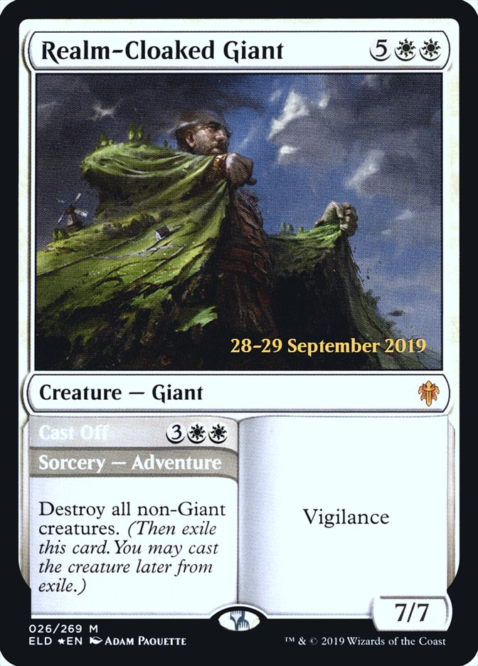 Realm-Cloaked Giant // Cast Off  [Throne of Eldraine Prerelease Promos] | Good Games Adelaide SA
