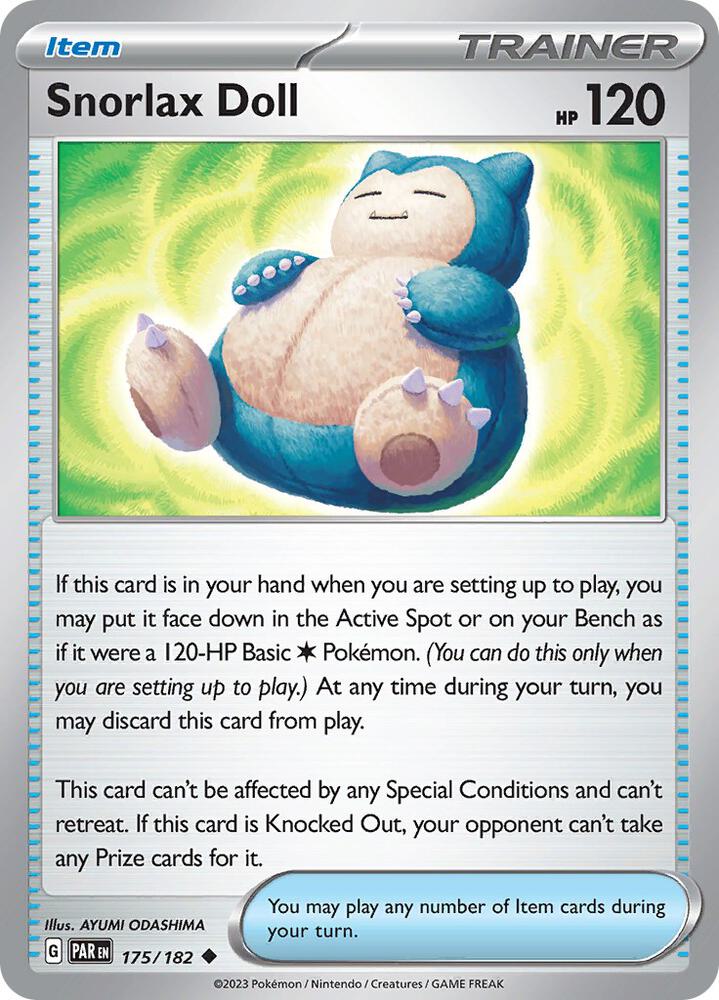 Snorlax Doll 175/182 (SV04: Paradox Rift)  - Reverse Holofoil | Good Games Adelaide SA
