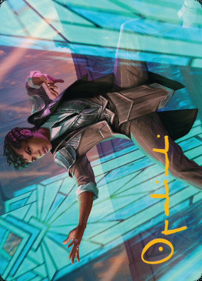 Dapper Shieldmate Art Card (Gold-Stamped Signature) [Streets of New Capenna Art Series] | Good Games Adelaide SA