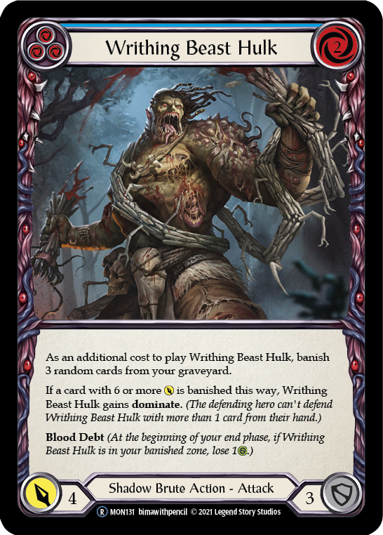 Writhing Beast Hulk (Blue) [U-MON131] Unlimited Normal | Good Games Adelaide SA