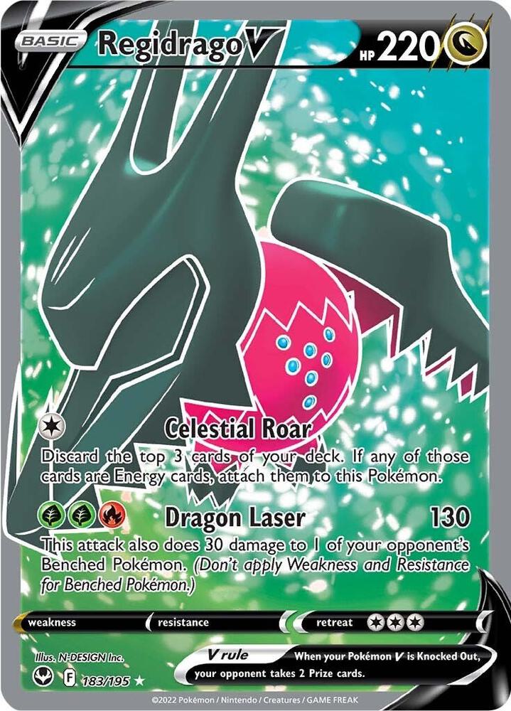 Regidrago V Full Art 183/195 (SWSH12: Silver Tempest)  - Holofoil | Good Games Adelaide SA